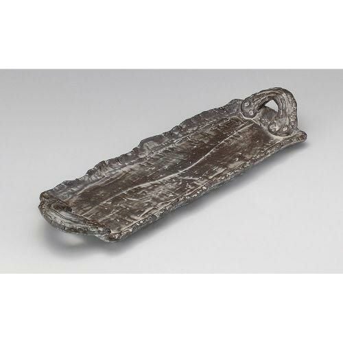 高級和食器 炭化土 白化粧 手付尺5皿 212-5-556/1枚入