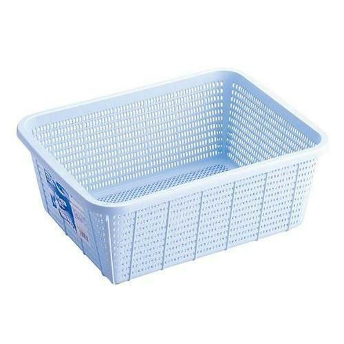 カゴ 愛用カゴ 深型 小 ブルー 366×272×135 幅366 奥行272 高さ135
