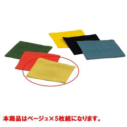 インド綿コースター5枚入 ベージュ