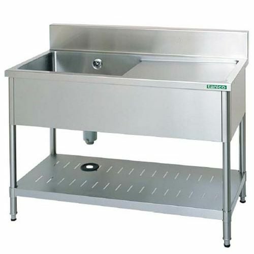 TXA-1SL-120A 【タニコー】18-0 水切右付一槽シンク(バックガード付)