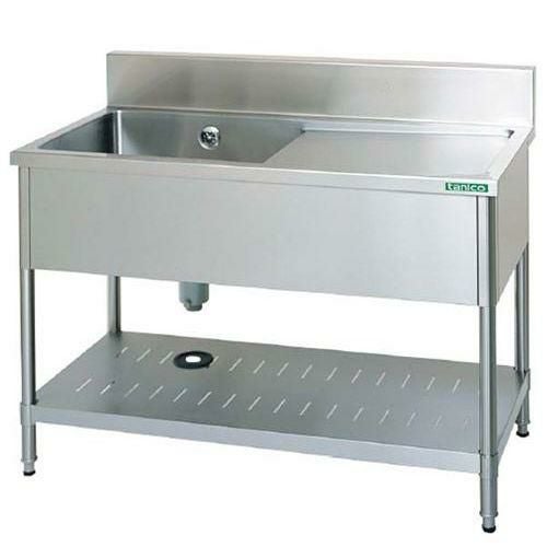 TXA-1SL-150A 【タニコー】18-0 水切右付一槽シンク(バックガード付)