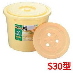 ポリエチレン ツケモノ樽 S30型(押シ蓋付)