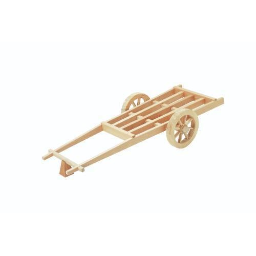 6-097-08/ミニ 大八車 無塗装 約幅61×奥行25.5×高さ12.5cm/業務用/新品