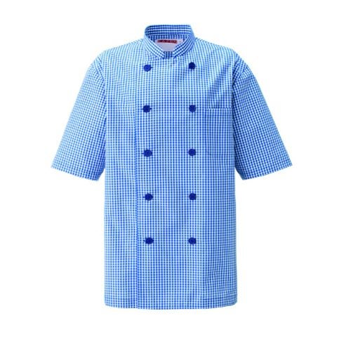 KAZEN コックシャツ 639-21 ブルー