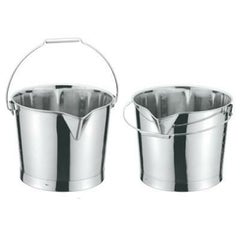 クローバー 18-8 口付バケツ 20L 目盛付