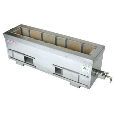 コンロ 耐火レンガ木炭コンロ 火起シバーナー付 SCF-12036-BLP(プロパンガス) 幅1315×奥行360×高さ300(mm)【送料別】