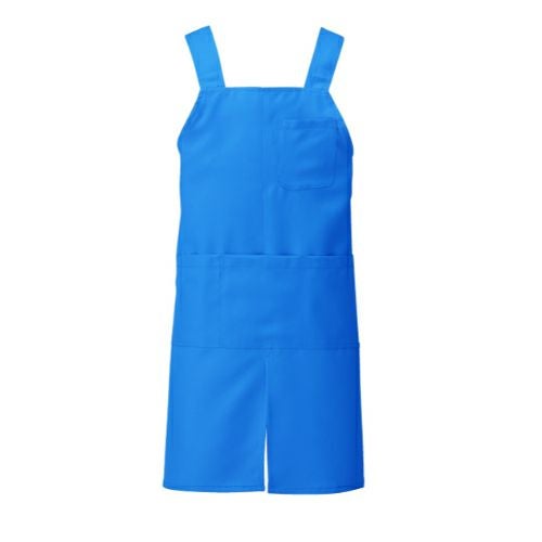 KAZEN 胸当てエプロンＨ型 APK489-21 ブルー /小物送料対象商品