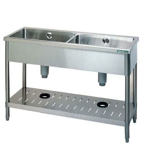 TXA-2S-1245NB 【タニコー】18-0 二槽シンク(バックガード無)