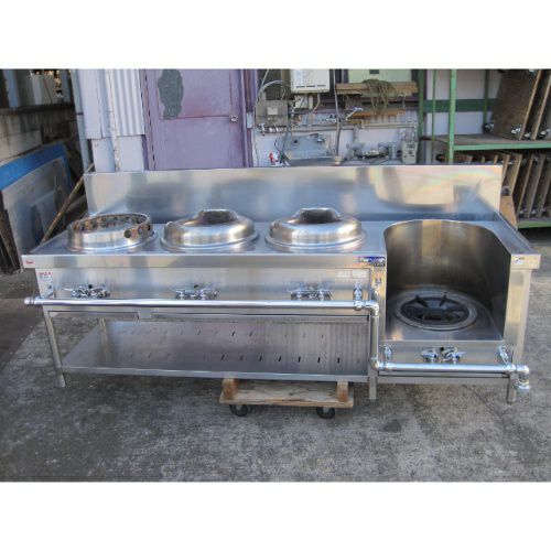 中古】中華レンジ マルゼン MRS-114E 幅2150×奥行750×高さ720 【送料
