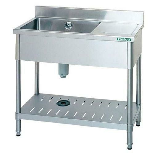 TXA-1SB-945 【タニコー】18-0 台付一槽シンク(バックガード付) 左付