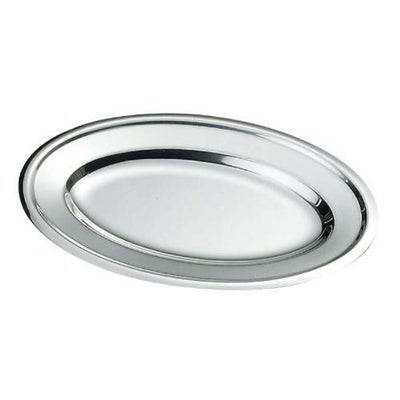 IKD 18-8 ベビー 小判皿 模様無 8インチ