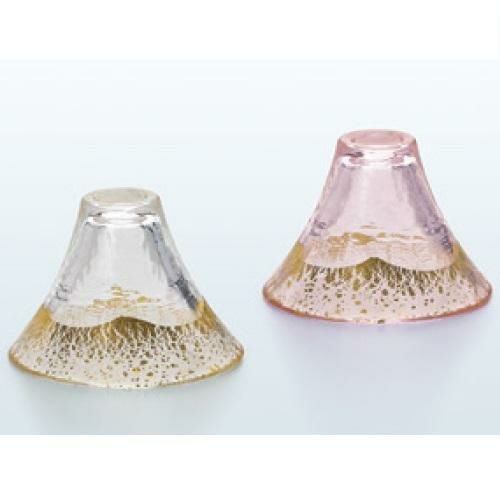 招福杯 ギフト 富士山 冷酒杯揃え(金透き・金さくら)