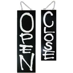 木製サイン(黒) 大 OPEN CLOSE   のぼり屋工房