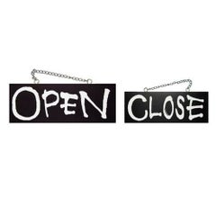 木製サイン(黒) 中 OPEN  のぼり屋工房