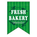 変形タペストリー 「FRESH BAKERY 緑リボン」 のぼり屋工房