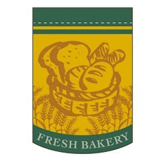 変形タペストリー 「FRESH BAKERY 緑円カット」 のぼり屋工房