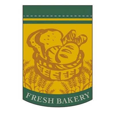 変形タペストリー 「FRESH BAKERY 緑円カット」 のぼり屋工房