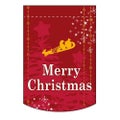 変形タペストリー 「Merry Christmas 赤 円 」 のぼり屋工房