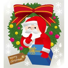 ウィンドウシール 巨大 サンタクロース(12) 800   のぼり屋工房