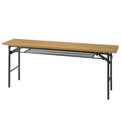 会議用テーブル ハイタイプ折りたたみ チーク色 KH1560TT チーク