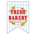 変形タペストリー 「FRESH BAKERY 水色リボン」 のぼり屋工房