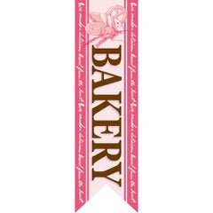 ミドルリボンフラッグ BAKERY ピンク  のぼり屋工房