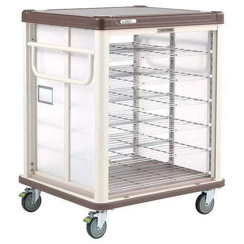 エレクター COO常温配膳車 シャッター式 リフトタイプ JCSL20RCB カフェブラウン