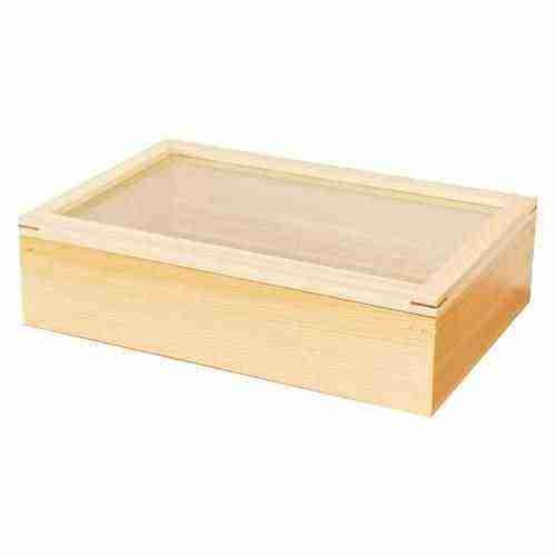 6-044-05/フードBOX のせ蓋仕様 大/クリアー 約幅45×奥行30×高さ12cm/内寸約幅42×奥行27×高さ9cm