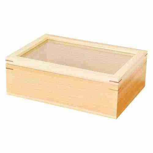 6-044-06/フードBOX のせ蓋仕様 小/クリアー 約幅35×奥行25×高さ12cm/内寸約幅32×22×高さ9cm