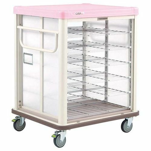 エレクター COO常温配膳車 シャッター式 リフトタイプ JCSL24RSP シュガーピンク