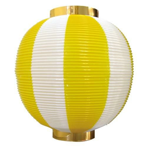 ポリ提灯 尺丸 黄白  のぼり屋工房