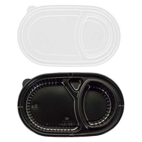 夢彩ごぜん TSR－カレー容器(50枚入)本体・蓋セット 黒