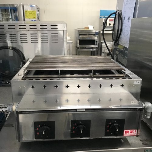 業界最長1年保証】【中古】ガス炭焼機 CLIE CL-413 幅580×奥行590×高さ