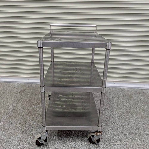 中古】ステンレスワゴン BGなし 幅415×奥行690×高さ800 【送料別途見積