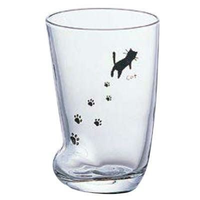 足あとグラス(M)ねこ　3個入