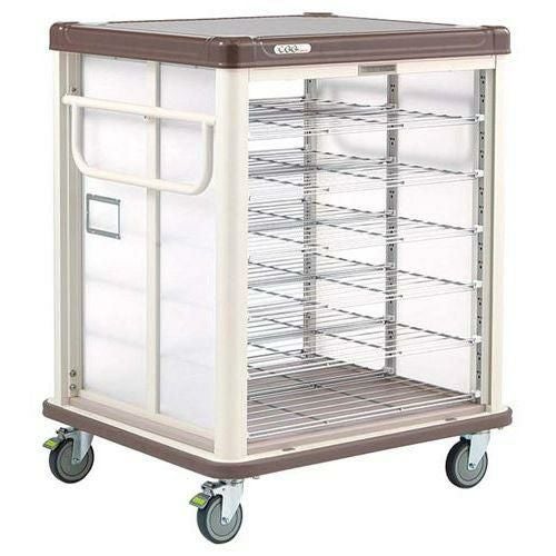 エレクター COO常温配膳車 シャッター式 リフトタイプ JCSL24RCB カフェブラウン