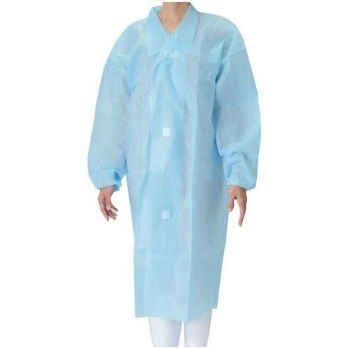 不織布 ガウンブルー(50枚入)マジックテープ付 LL