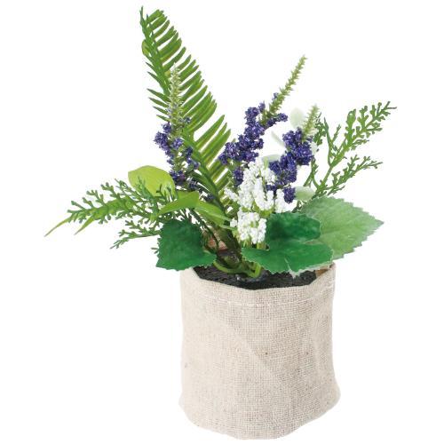 GLA-1586 ボタニカルキャンバスポット/全長14cm 幅18cm 鉢φ6.5cm×H7cm