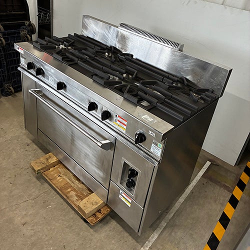 中古】ガステーブルコンロ 5口 マルゼン M-825C 幅780×奥行540×高さ164
