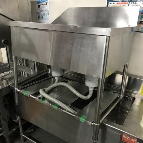 中古】二槽ソイルドシンク左掛(リターン用) BGあり 幅950×奥行650×高さ 