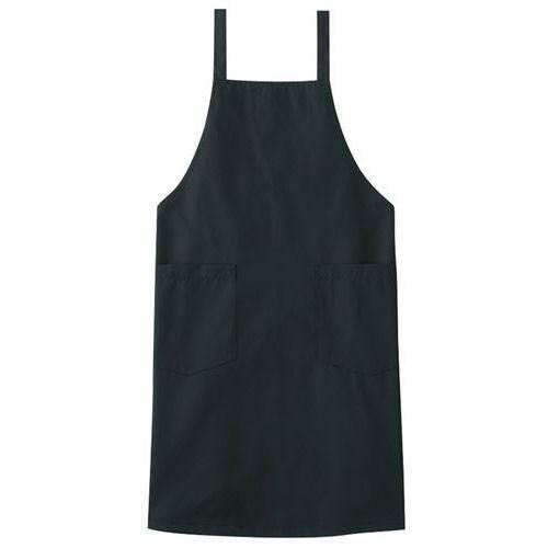 タッサー 胸あてエプロン ブラック A1774