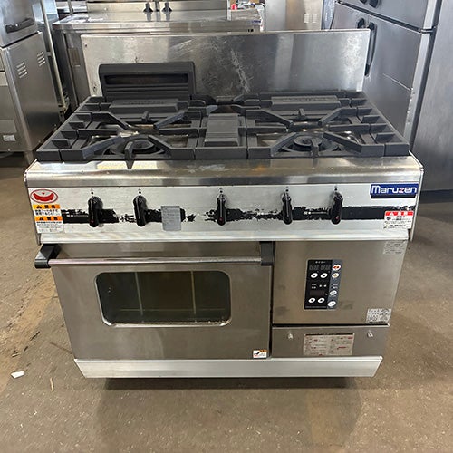 中古】ガスレンジ マルゼン MGRX-096E 幅900×奥行600×高さ800 都市ガス 