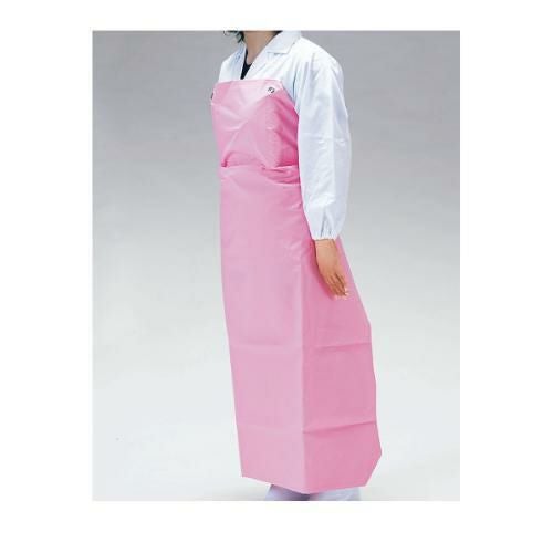 ワンタッチ胸付前掛 W-100 ピンク