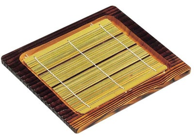 そば器 【焼杉 正角ざる(19102)220×230】 19102 幅220 奥行230 スダレ:170×170 【グループA】
