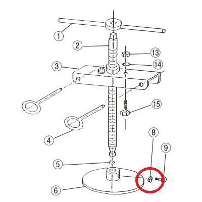 フードプロセッサー EBM 鉄 ギョーザ絞り器用 (8)ナット(押付板止め) EBM