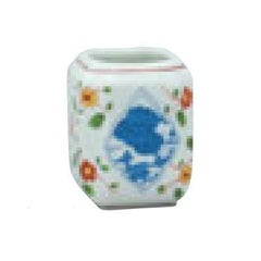 赤絵山水楊枝入 B16-2