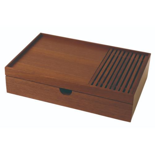 6-052-05/DS・Tools BOX すのこ/引き出し仕切り付 ウォルナット 約幅30×奥行20×高さ7cm
