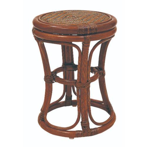 6-112-04/籐 スツール ライトブラウン 約口径33×高さ45cm