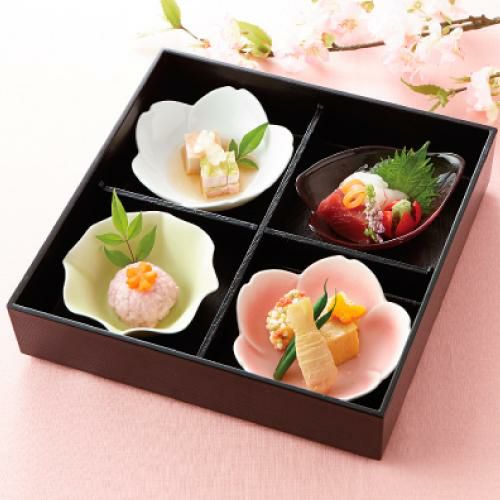 松花堂/花 四つ仕切り花セット