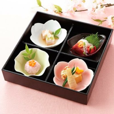 松花堂/花 四つ仕切り花セット